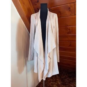 Barefoot Dreams Cozy Chic Island Wrap Sweater Cardigan Stone Bamboo NWT XL